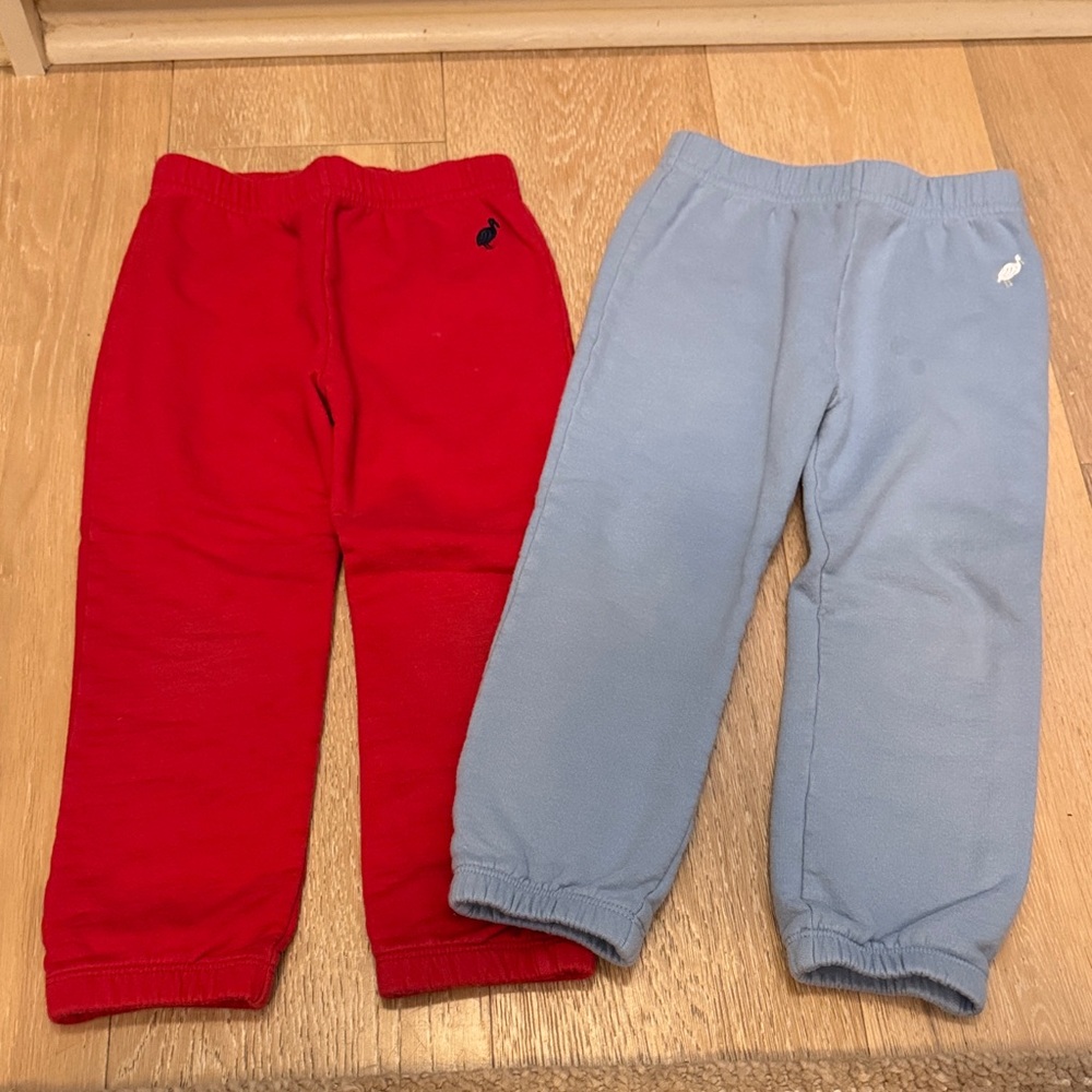 The Beaufort Bonnet Company Red and Light Blue Joggers